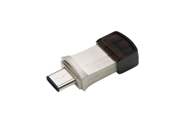 Transcend JetFlash 890 64GB unità flash USB USB Type-A / USB Type-C 3.2 Gen 1 (3.1 Gen 1) Nero, Argento