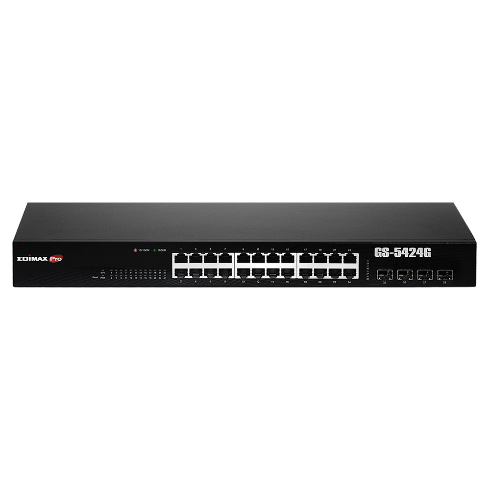 Edimax GS-5424G switch di rete Gestito Gigabit Ethernet (10/100/1000) 1U Nero