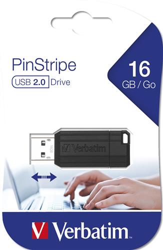 Verbatim PinStripe - Memoria USB da 16 GB - Nero