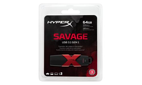 64GB HX SAVAGE USB 3.1/3.0 350MB/S R 180MB/S W
