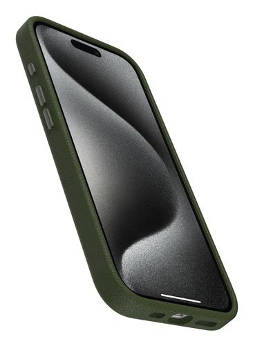 OB SYMMETRY APPLE IPHONE 15PRO Cactus Leather Groove green