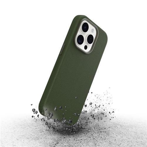OB SYMMETRY APPLE IPHONE 15PRO Cactus Leather Groove green