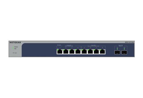 NETGEAR 8-Port Multi-Gigabit/10G Ethernet Smart Switch with 2 SFP+ Ports (MS510TXM) Gestito L2+ 10G Ethernet (100/1000/10000) Grigio