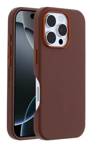OB SYM CACTUS LEATHER APPLE IPHONE 16 PRO RICH ADOBE - BROWN