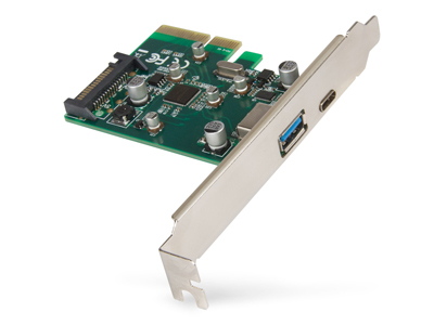 Hamlet Scheda Usb 3.1 PCI Express Type C+Type A trasferimento fino a 10 Gbps