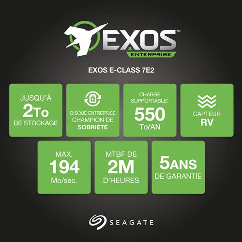 EXOS 7E2 2TB 3.5IN 7200RPM 6GB/S SATA 512N