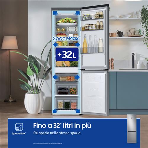 FRIGO COMBI 344LT H185 NF C INOX METALBACK
