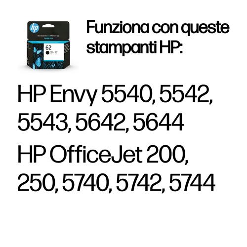HP 62 BLACK ORIGINAL INK EN/RU/FR/PL/CZ/HU Cartridge