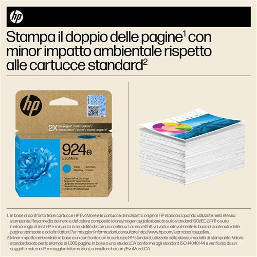 HP 924E EVOMORE CYAN EN/FR/IT/PT/ES Ink Cartridge