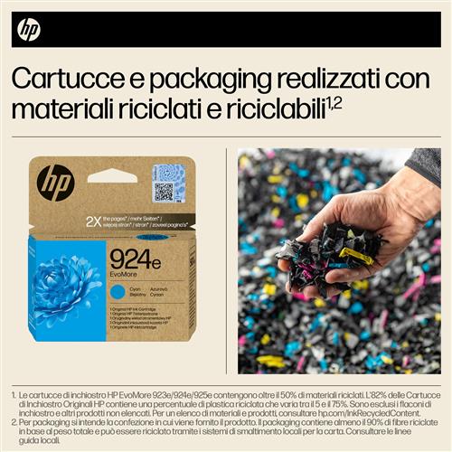 HP 924E EVOMORE CYAN EN/FR/IT/PT/ES Ink Cartridge