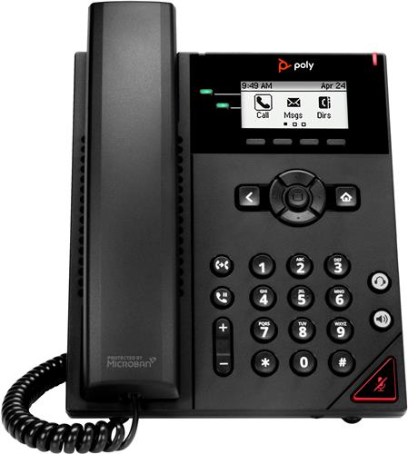 POLY VVX 150 2-Line IP Phone and PoE-enabled telefono IP