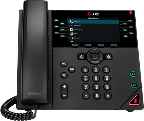 POLY VVX 450 12-Line IP Phone and PoE-enabled telefono IP Nero LCD