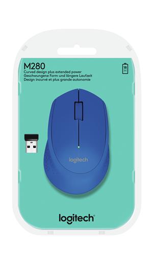 LOGITECH WIRELESS MOUSE M280 BLUE - 2.4GHZ - EWR2