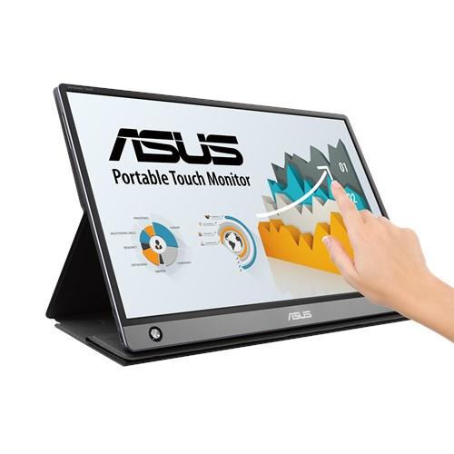 ASUS MB16AMT Monitor PC 39,6 cm (15.6) 1920 x 1080 Pixel Full HD LED Touch screen Multi utente Nero, Grigio