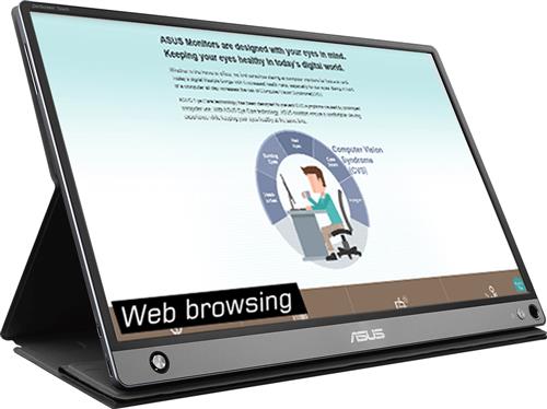 ASUS MB16AMT Monitor PC 39,6 cm (15.6) 1920 x 1080 Pixel Full HD LED Touch screen Multi utente Nero, Grigio