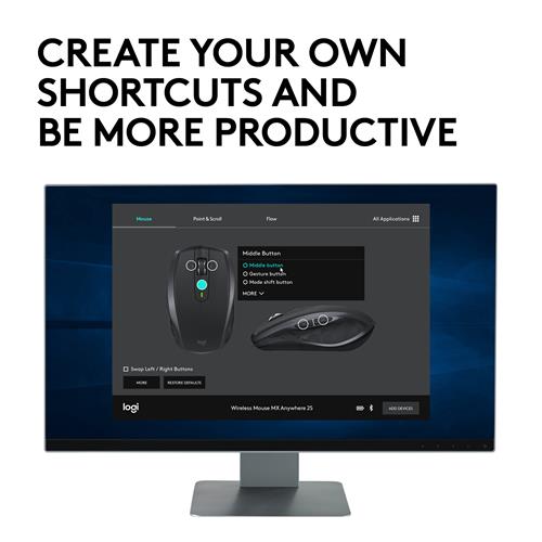MX ANYWHERE 2S WRLSMOBILE MOUSE GRAPHITE - EMEA