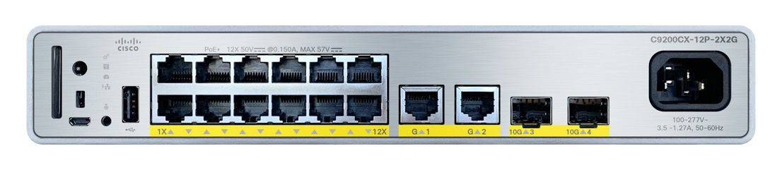 Cisco C9200CX-12P-2X2G-E switch di rete Gestito Gigabit Ethernet (10/100/1000) Supporto Power over Ethernet (PoE)