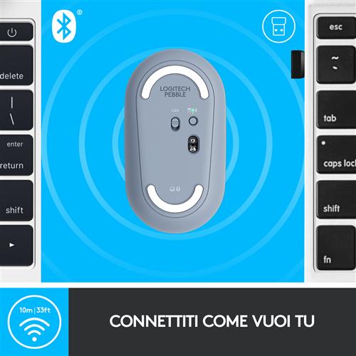 PEBBLE M350 WIRELESS MOUSE BLUE GREY EMEA