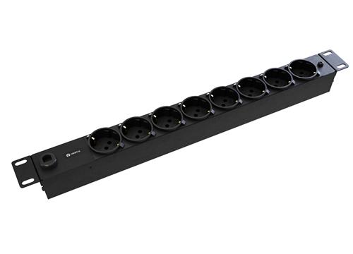 POWERGO RACK PDU BASIC 1U16A220V SCHUKO 3MSCHUKO 8BLACK