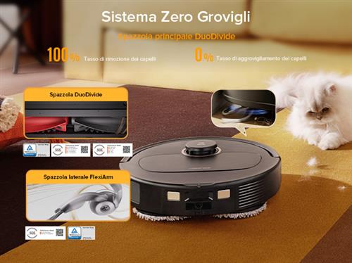 Roborock Qrevo 5AE robot aspirapolvere e lavapavimenti Nero