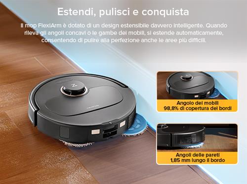 Roborock Qrevo 5AE robot aspirapolvere e lavapavimenti Nero