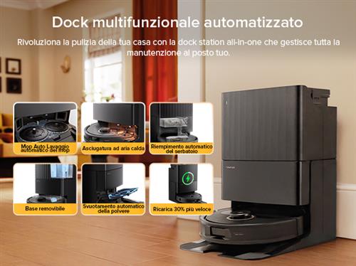 Roborock Qrevo 5AE robot aspirapolvere e lavapavimenti Nero