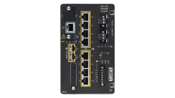 Cisco IE-3400-8P2S-A switch di rete Gestito L2/L3 Gigabit Ethernet (10/100/1000) Supporto Power over Ethernet (PoE) Nero