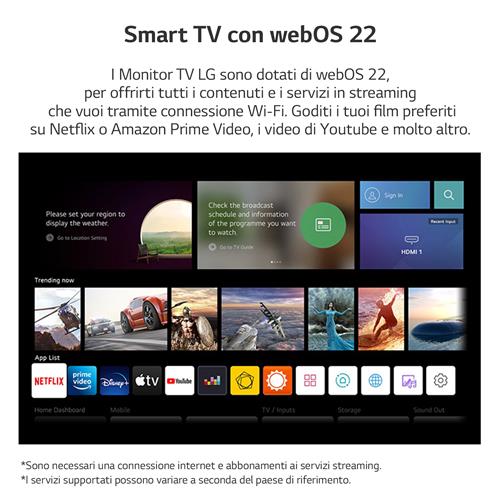 SMART TV LED 24 HD SAT T2 HDMI USBWIFI BLUETOOTH NERO