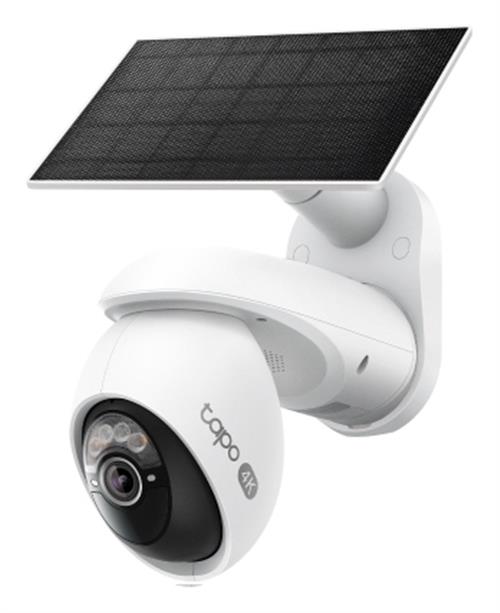 SOLAR-POWERED PAN/TILT SECURITY CAMERA KIT 4K 8MP 2.4 GHZ/5 GHZ