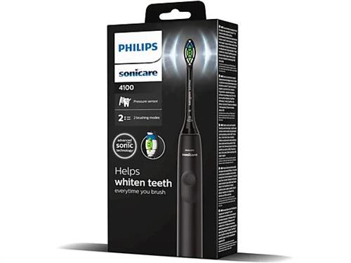 SPAZZOLINO EL SONICARE 4100 BLACK 1 TESTINA OPTINAL WHITE