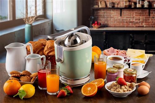 Ariete 413 Spremiagrumi Elettrico con Leva - Salvagoccia - Motore Silenzioso - 85 Watt - Design Vintage - Verde