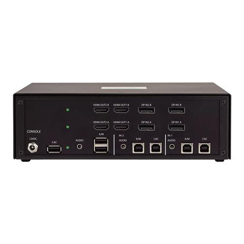 SWITCH KVM SICURO A 2 PORTE DP NIAP 4.0 CAC MST US BUILT