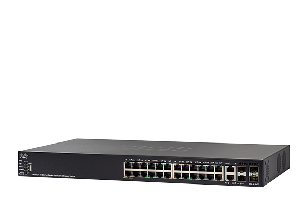 Cisco SG550X-24-K9 Gestito L3 Gigabit Ethernet (10/100/1000) 1U Nero