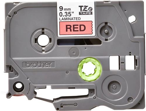 TZE-421 LAMINATED TAPE 9MM 8M BLACK ON RED