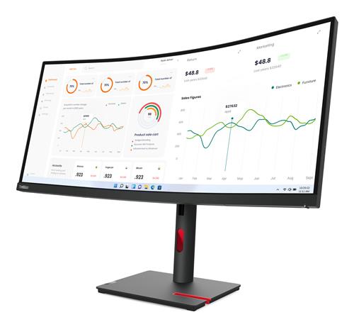 Lenovo ThinkVision T34w-30 LED display 86,4 cm (34) 3440 x 1440 Pixel Wide Quad HD Nero
