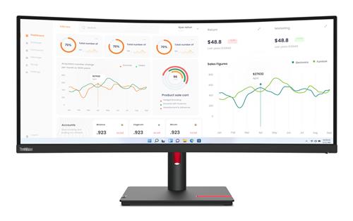 Lenovo ThinkVision T34w-30 LED display 86,4 cm (34) 3440 x 1440 Pixel Wide Quad HD Nero