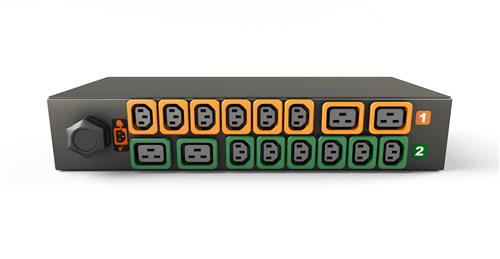 Vertiv MG01X2R1-16PB43-3PS6B2H10-S unità di distribuzione dell'energia (PDU) 16 presa(e) AC 2U Nero