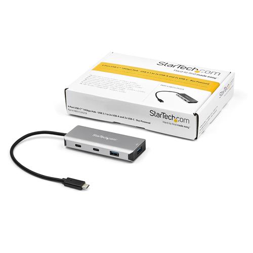 StarTech.com HB31C2A2CB hub di interfaccia USB 3.2 Gen 2 (3.1 Gen 2) Type-C 10000 Mbit/s Nero, Grigio