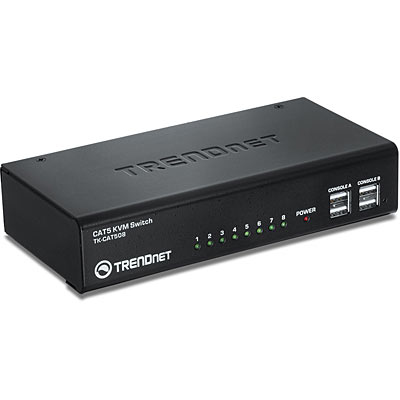 Trendnet TK-CAT508 switch per keyboard-video-mouse (kvm) Nero