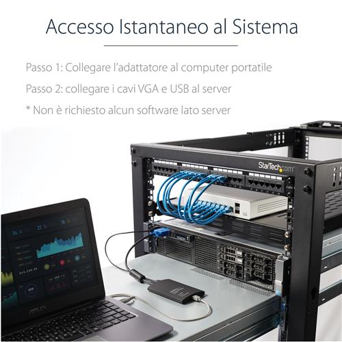 StarTech.com NOTECONS02 switch per keyboard-video-mouse (kvm) Nero