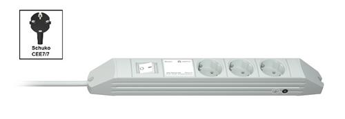 DI-STRIP D COMPACT 3SOCKETS +SWITCH