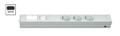 DI-STRIP D GST18 3S 3SOCKETS+SWITCH