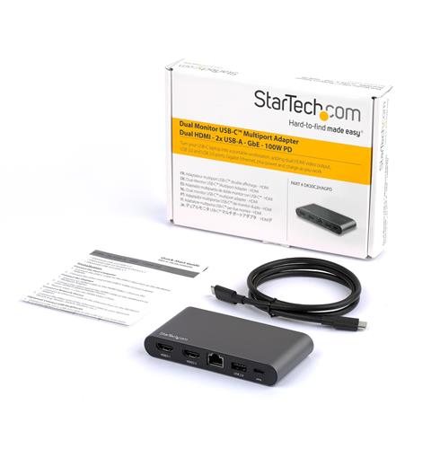 StarTech.com DK30C2HAGPD replicatore di porte e docking station per laptop Cablato USB 3.2 Gen 1 (3.1 Gen 1) Type-C Grigio