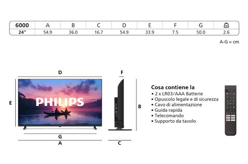 Philips 24PHS6000 HD LED 60cm 24