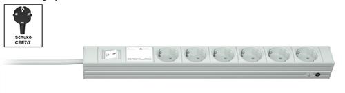 DI-STRIP D COMPACT 6SOCKETS +SWITCH 033020064