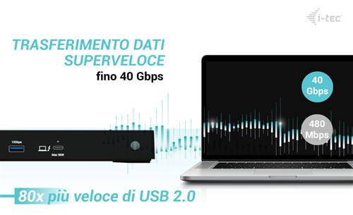 I-TEC THUNDERBOLT4 3X DISPLAY DOCKING STATION POWER DELIVERY 9