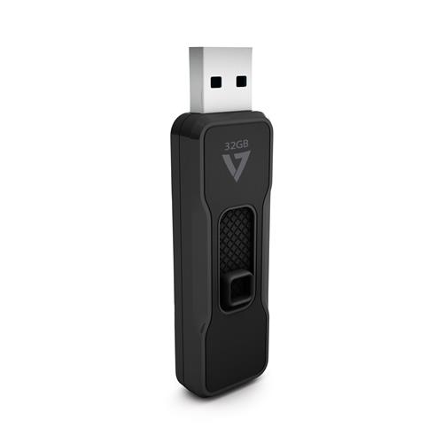 V7 32GB USB 3.1 DRIVE SLIDER BLACK