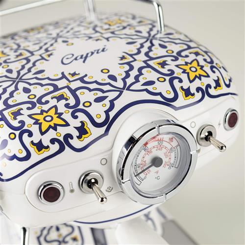 Ariete 1389 Macchina da caffè Capri, 850W, Capacità serbatoio 0,9L, Filtro ½ tazze, Vassoio raccogli goccia, Cappuccinatore