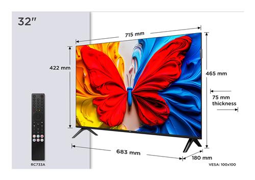 TVC LED 32 QLED GOOGLE TV 60 HZ DOLBY AUDIO BT300 NIT