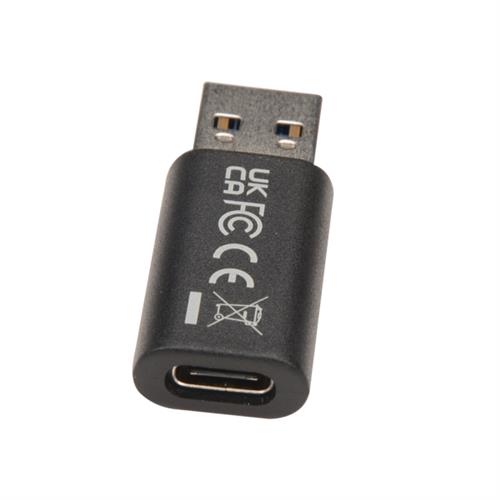 ADATTATORE USB 3.0A M A USB-C F NERO